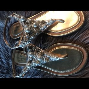 Kate spade pearl beaded sandals. Size 9.5